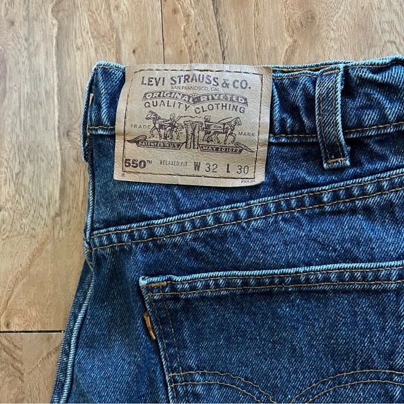Vintage 90s Levi's orange tabs 550 made in USA denim pants - Picture 2 of 7